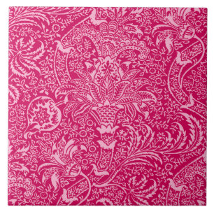 William Morris Indian, Deep Fuchsia Pink Tegeltje