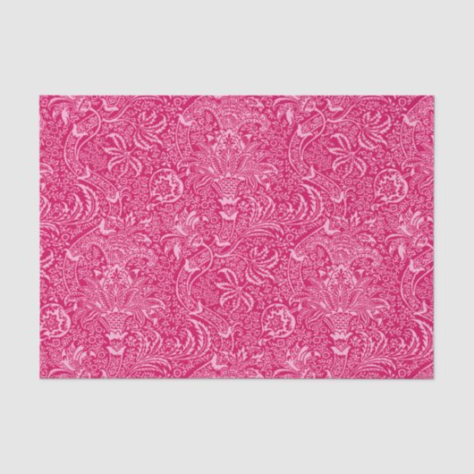 William Morris Indian, Deep Fuchsia Pink Tissuepapier (Voorkant)