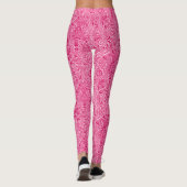 William Morris Indian, Fuchsia and Pastel Pink Leggings (Achterkant)