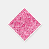 William Morris Indian, Fuchsia and Pastel Pink Servet (Hoek)