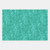 William Morris Indian, Fuchsia Pink, Grey, Aqua Inpakpapier Vel (Voorkant 3)