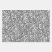 William Morris Indian, Fuchsia Pink, Grey, Aqua Inpakpapier Vel (Voorkant 2)