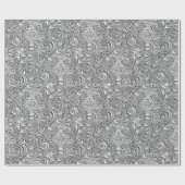 William Morris Indian, Graphite Gray en White Cadeaupapier (Vlak)