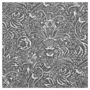 William Morris Indian, Graphite & Light Grey Stof