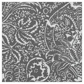 William Morris Indian, Graphite & Light Grey Stof (Close Up)
