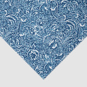 William Morris Indian, Indigo Blue en White Tissuepapier (Detail)
