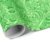 William Morris Indian, Limoen en Kiwi Green Cadeaupapier (Rol Hoek)