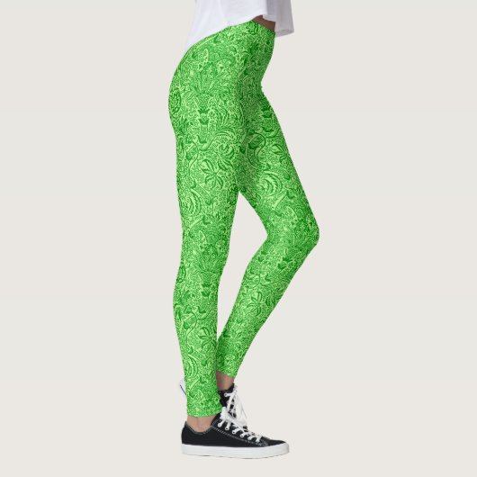 William Morris Indian, Limoen en Kiwi Green Leggings (Rechts)