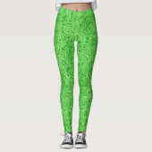 William Morris Indian, Limoen en Kiwi Green Leggings (Voorkant)