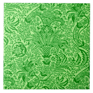 William Morris Indian, Limoen en Kiwi Green Tegeltje