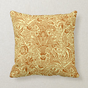 William Morris Indian, Mustard Yellow en Gold Kussen