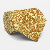 William Morris Indian, Mustard Yellow en Gold Stropdas (Opgerold)