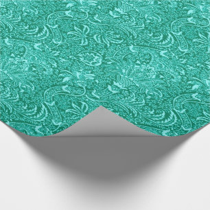 William Morris Indian, Turquoise en Light Aqua Cadeaupapier