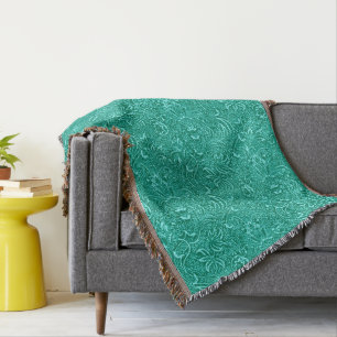 William Morris Indian, Turquoise en Light Aqua Deken