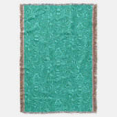 William Morris Indian, Turquoise en Light Aqua Deken (Voorkant Verticaal)