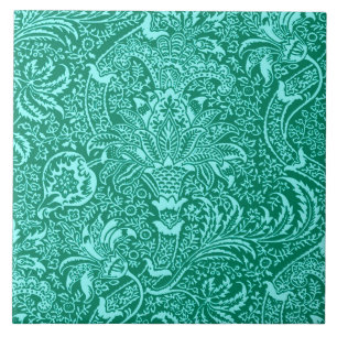 William Morris Indian, Turquoise en Light Aqua Tegeltje
