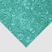 William Morris Indian, Turquoise en Light Aqua Tissuepapier (Detail)