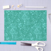 William Morris Indian, Turquoise en Light Aqua Tissuepapier (Craft)