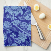 William Morris - Indigo Blue Wey Fabric Kitchen na Theedoek (Quarter Fold)