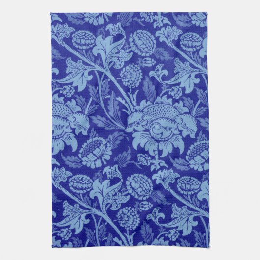 William Morris - Indigo Blue Wey Fabric Kitchen na Theedoek (Verticaal)