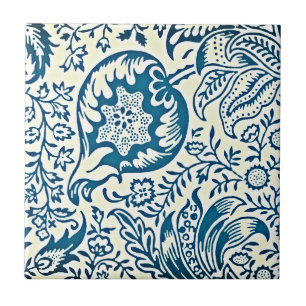 William Morris Indisch Blauw Patroon Keramische Te Tegeltje