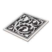 William Morris initiaal letter C Tegeltje (Zijkant)