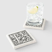 William Morris initiaal letter P Stenen Onderzetter (Zijkant)