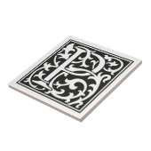 William Morris initiaal letter P Tegeltje (Zijkant)