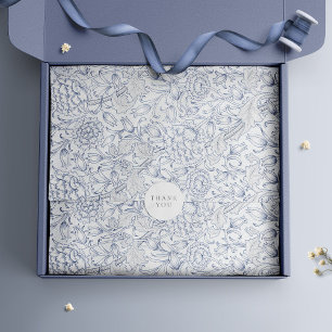 William Morris Ink Tulpen Retro Floral Tissuepapier