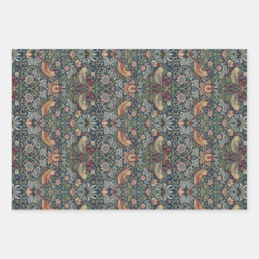 William Morris: Inpakpapier van aardbeiendief (Voorkant 3)