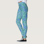 William Morris Inspired Blue Floral Patterned Leggings (Links)