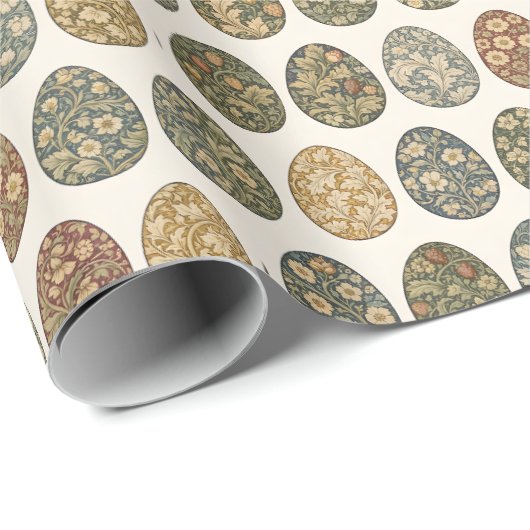 William Morris Inspired Botanical Easter Egg  Cadeaupapier (Rol Hoek)