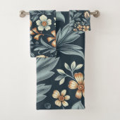William Morris Inspired Botanical Style Pattern Bad Handdoek (Insitu)
