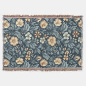 William Morris Inspired Botanical Style Pattern Deken (Voorkant)