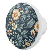 William Morris Inspired Botanical Style Pattern Keramische Knop (Rechts)