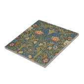 William Morris Inspired Floral Ceramic Tile Tegeltje (Zijkant)