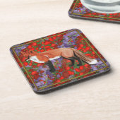 William Morris inspired Fox Bier Onderzetter (Linkerzijde)