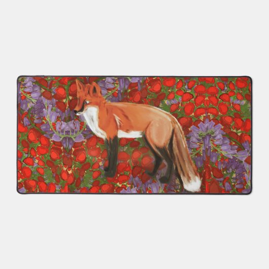 William Morris Inspired Fox Desk Mat (Voorkant)