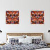 William Morris Inspired Fox with poppies bluebell  Muurkunst Sets (Slaapkamer)