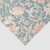 William Morris inspireerde bleke roze pastelgroen Tissuepapier (Detail)