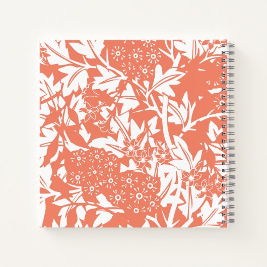 William Morris inspireerde bloemmonogram Notitieboek (Achterkant)