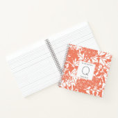 William Morris inspireerde bloemmonogram Notitieboek (Binnen)