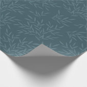 William Morris inspireerde Blue Botanical Leaves Cadeaupapier (Hoek)