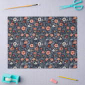 William Morris inspireerde blush roze marine blauw Tissuepapier (Craft)