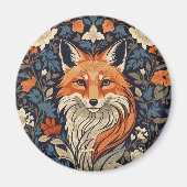  William Morris inspireerde Floral Red Fox Magneet (Voorkant)