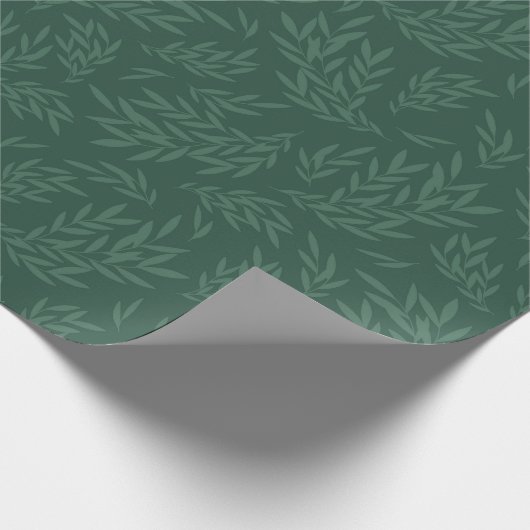 William Morris inspireerde groene botanische blade Cadeaupapier (Hoek)