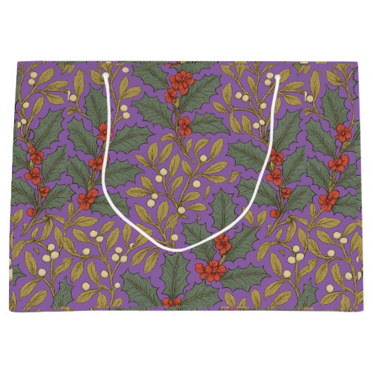 William Morris inspireerde Holly & Mistletoe Groot Cadeauzakje (Voorkant)