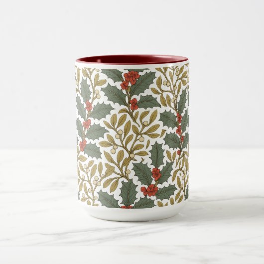 William Morris inspireerde Holly & Mistletoe Mok (Midden)