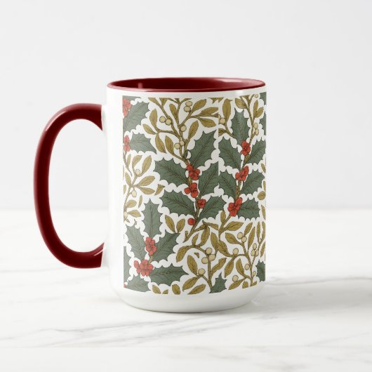 William Morris inspireerde Holly & Mistletoe Mok (Links)