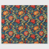 William Morris inspireerde kleurrijke, levendige b Cadeaupapier (Vlak)
